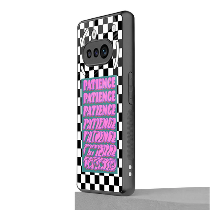 Patience Checkered nothing phone 3a mobile cover | shockproof glass phone case