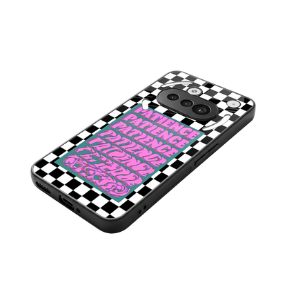 Patience Checkered stylish phone case for nothing phone 3a | glossy glass and slim fit