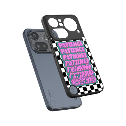 Patience Checkered sleek nothing phone 4a pro cover with tempered glass back and TPU edges