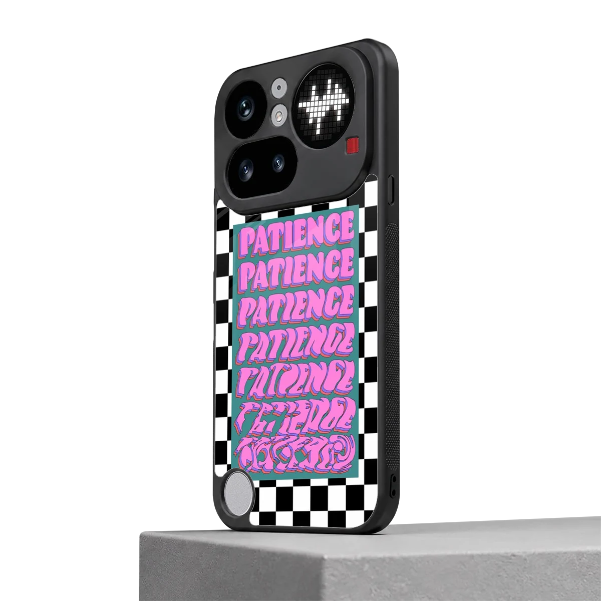 Patience Checkered nothing phone 4a pro mobile cover | shockproof glass phone case
