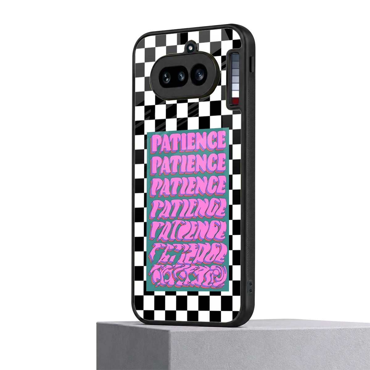 Patience Checkered nothing phone 4a mobile cover | shockproof glass phone case