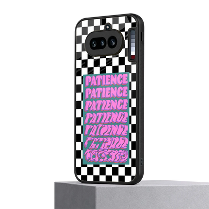 Patience Checkered nothing phone 4a mobile cover | shockproof glass phone case