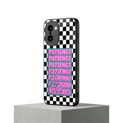 Patience Checkered oneplus 15r mobile cover | shockproof glass phone case