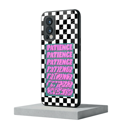 Patience Checkered oneplus nord 2 mobile cover | shockproof glass phone case