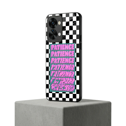 Patience Checkered oneplus nord 2t mobile cover | shockproof glass phone case