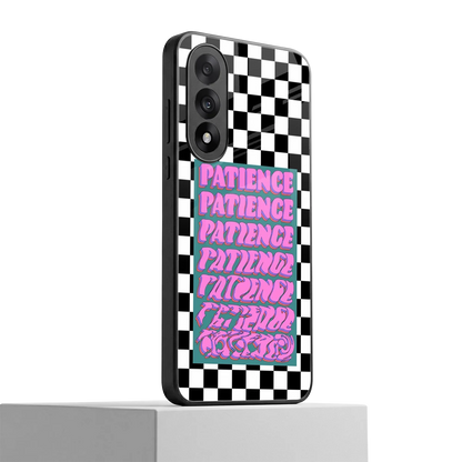 Patience Checkered oneplus nord 5 mobile cover | shockproof glass phone case