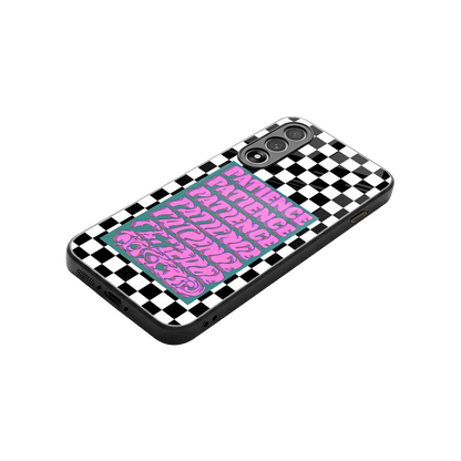 Patience Checkered stylish phone case for oneplus nord 5 | glossy glass and slim fit