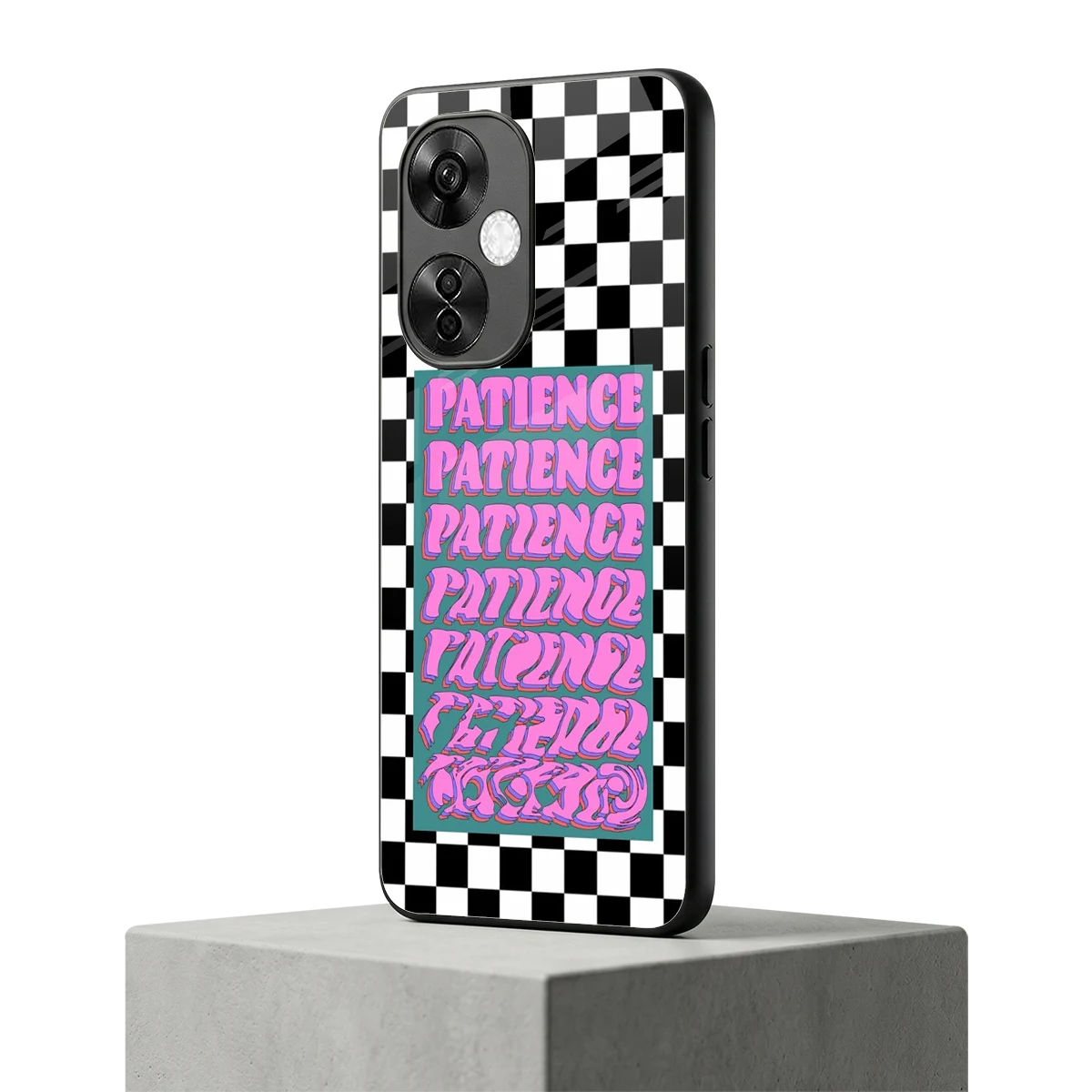 Patience Checkered oneplus nord ce 3 lite mobile cover | shockproof glass phone case