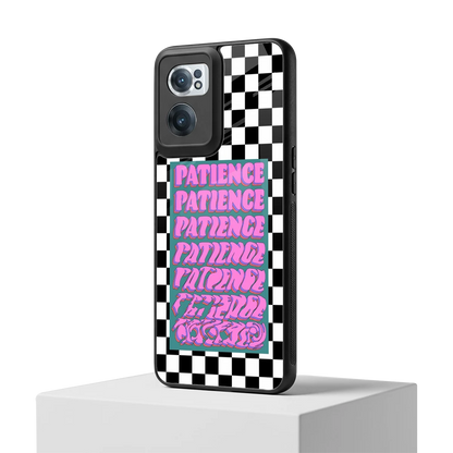 Patience Checkered oneplus nord ce 2 mobile cover | shockproof glass phone case