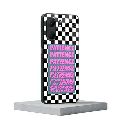 Patience Checkered oppo a5x 5g mobile cover | shockproof glass phone case