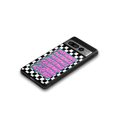 Patience Checkered google pixel 7 pro mobile cover | shockproof glass phone case