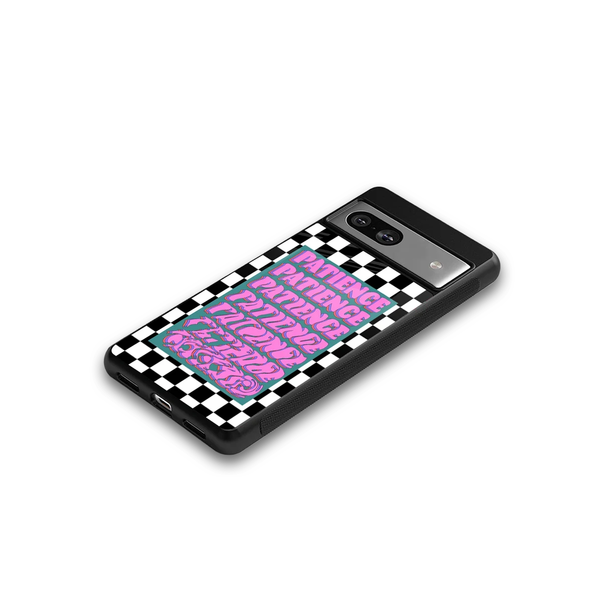 Patience Checkered google pixel 7 mobile cover | shockproof glass phone case