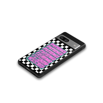 Patience Checkered google pixel 7 mobile cover | shockproof glass phone case
