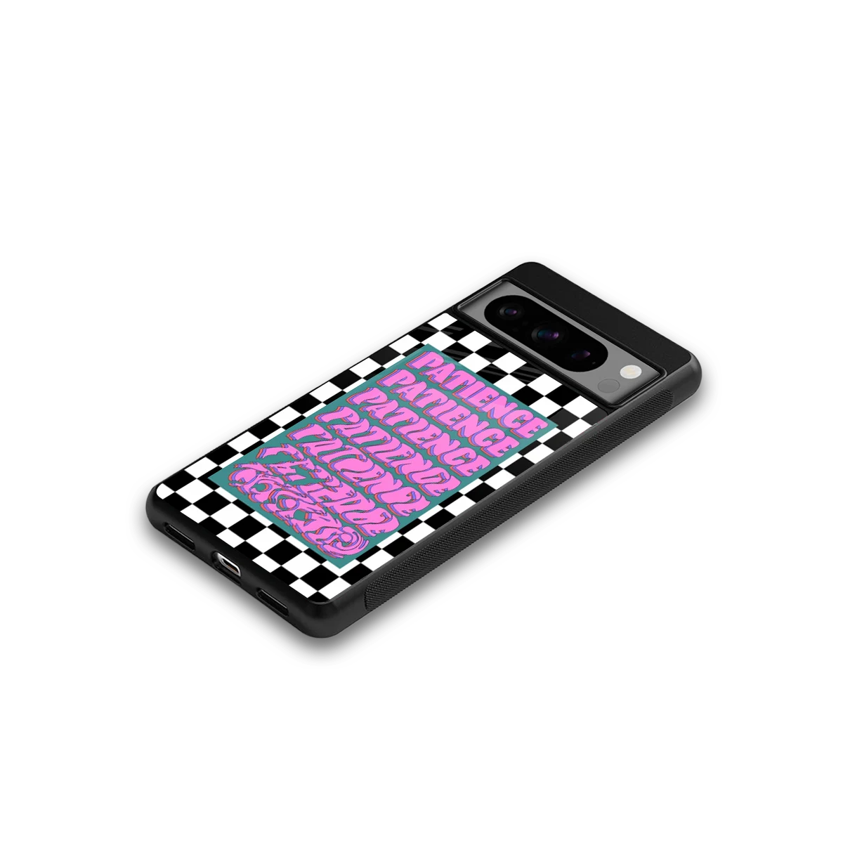 Patience Checkered google pixel 8 pro mobile cover | shockproof glass phone case