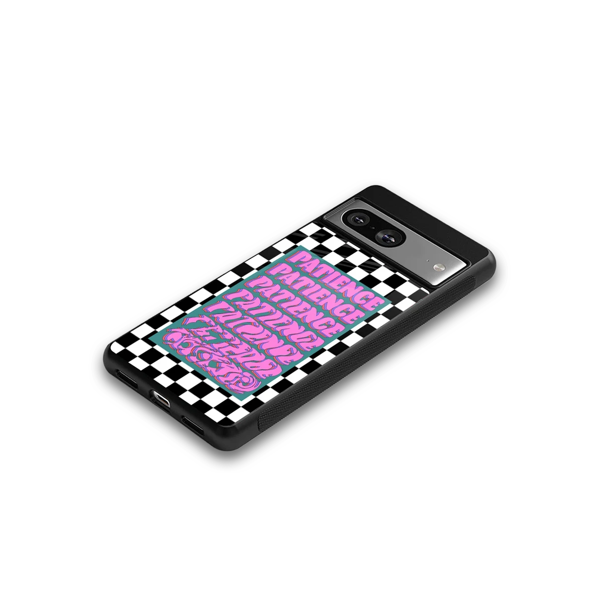 Patience Checkered google pixel 8 mobile cover | shockproof glass phone case