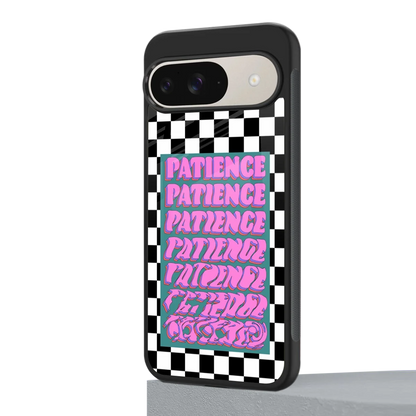 Patience Checkered google pixel 9 mobile cover | shockproof glass phone case