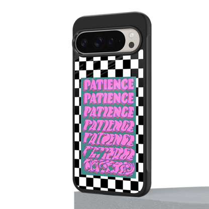 Patience Checkered google pixel 9 pro mobile cover | shockproof glass phone case
