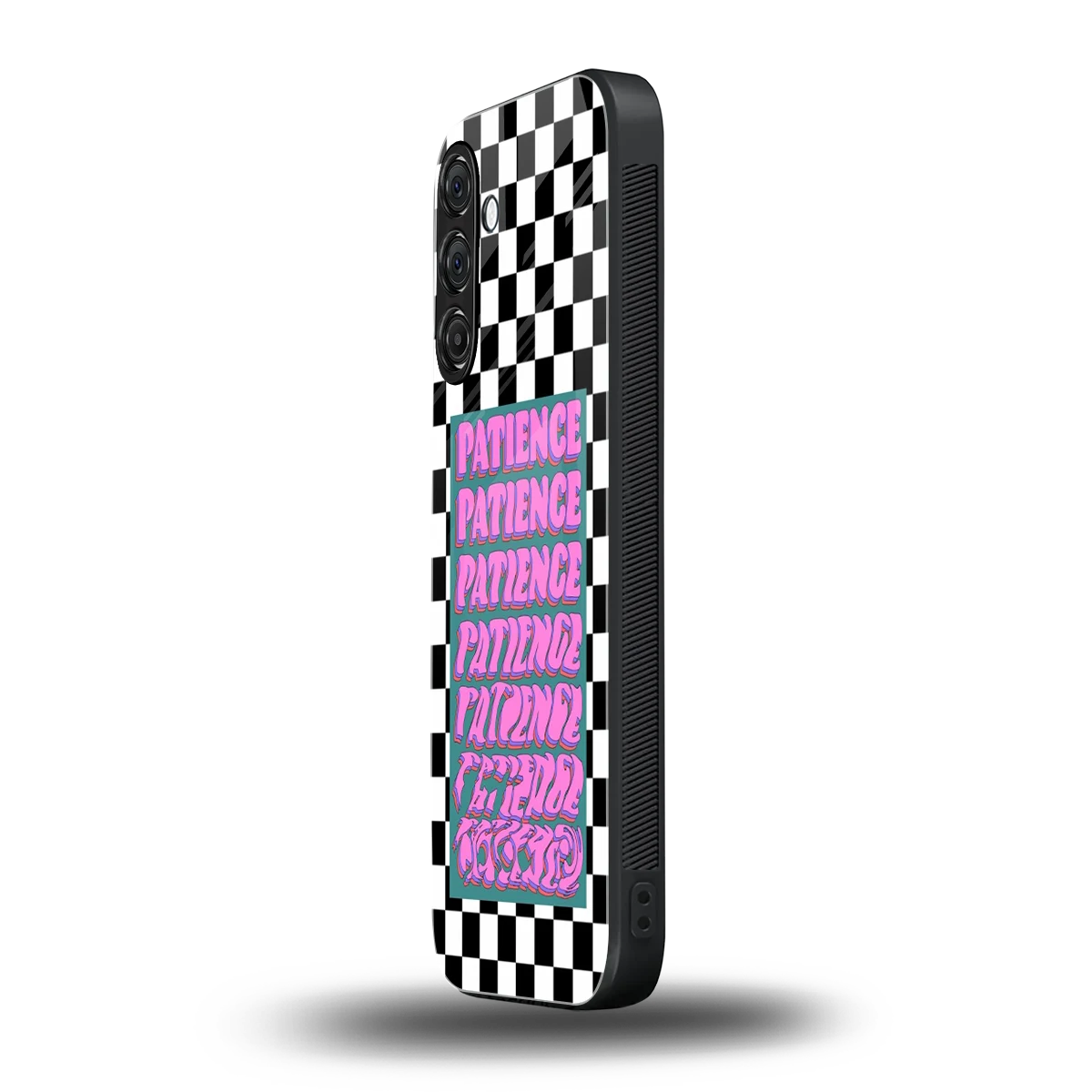 Patience Checkered samsung galaxy m36 5g mobile cover | shockproof glass phone case