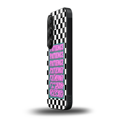 Patience Checkered samsung galaxy s24 fe mobile cover | shockproof glass phone case