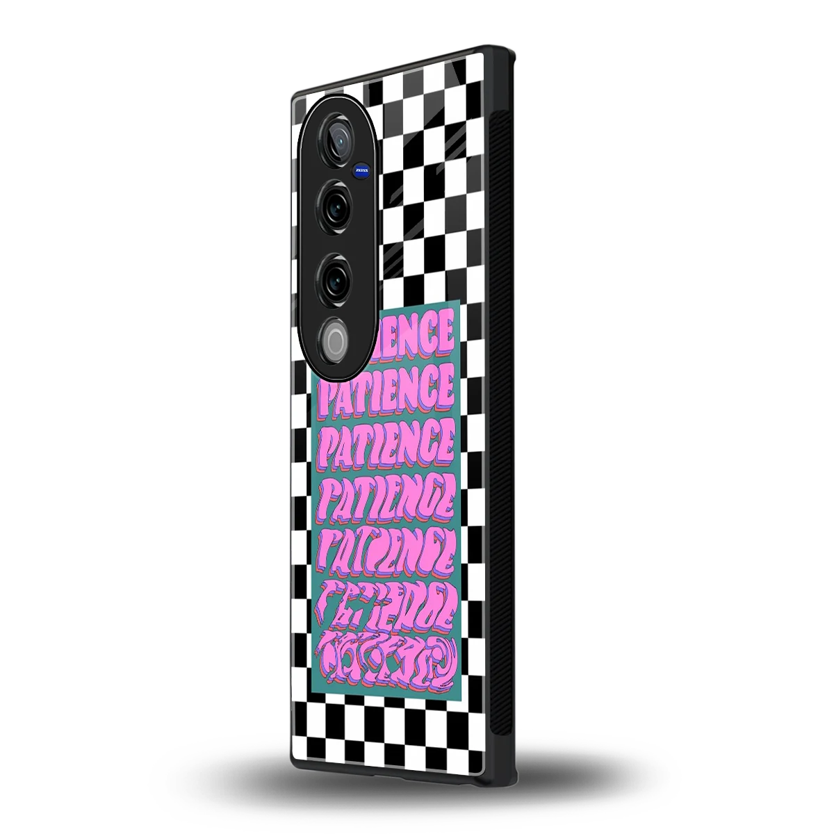 Patience Checkered vivo v40 pro mobile cover | shockproof glass phone case