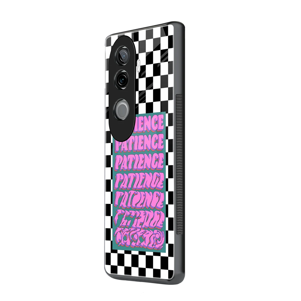 Patience Checkered vivo v40e mobile cover | shockproof glass phone case