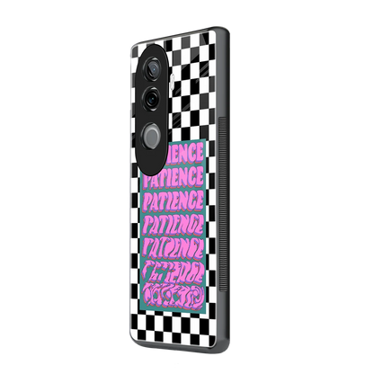 Patience Checkered vivo v40e mobile cover | shockproof glass phone case