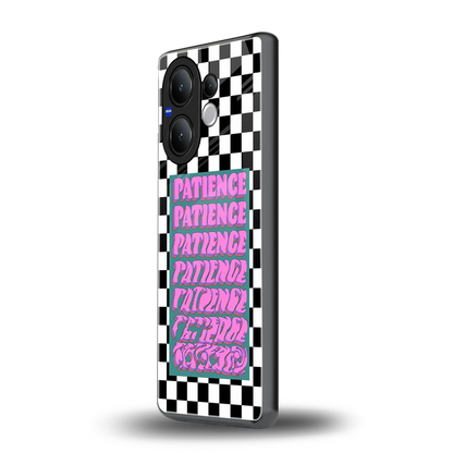 Patience Checkered vivo v60 mobile cover | shockproof glass phone case