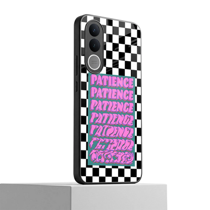 Patience Checkered vivo v70 fe mobile cover | shockproof glass phone case