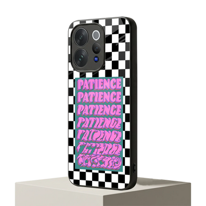 Patience Checkered vivo v70 elite mobile cover | shockproof glass phone case