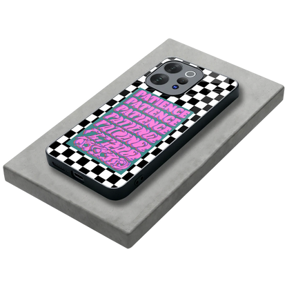 Patience Checkered stylish phone case for vivo v70 elite | glossy glass and slim fit