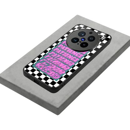 Patience Checkered stylish phone case for vivo x200 pro | glossy glass and slim fit