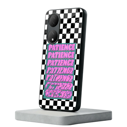 Patience Checkered Vivo-y100 mobile cover | shockproof glass phone case