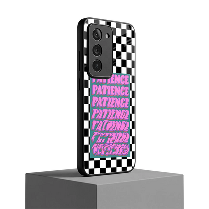 Patience Checkered redmi 15 5g mobile cover | shockproof glass phone case