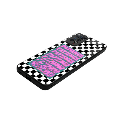 Patience Checkered stylish phone case for redmi note 11 pro | glossy glass and slim fit