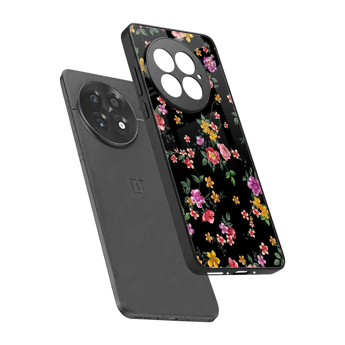 Petal Parade sleek oneplus 13 cover with tempered glass back and TPU edges