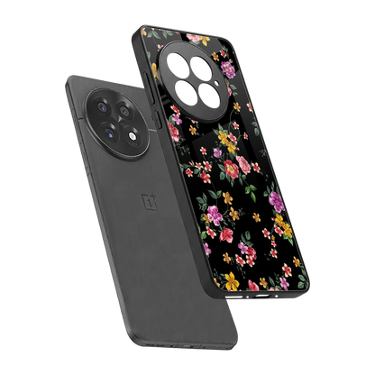 Petal Parade sleek oneplus 13 cover with tempered glass back and TPU edges