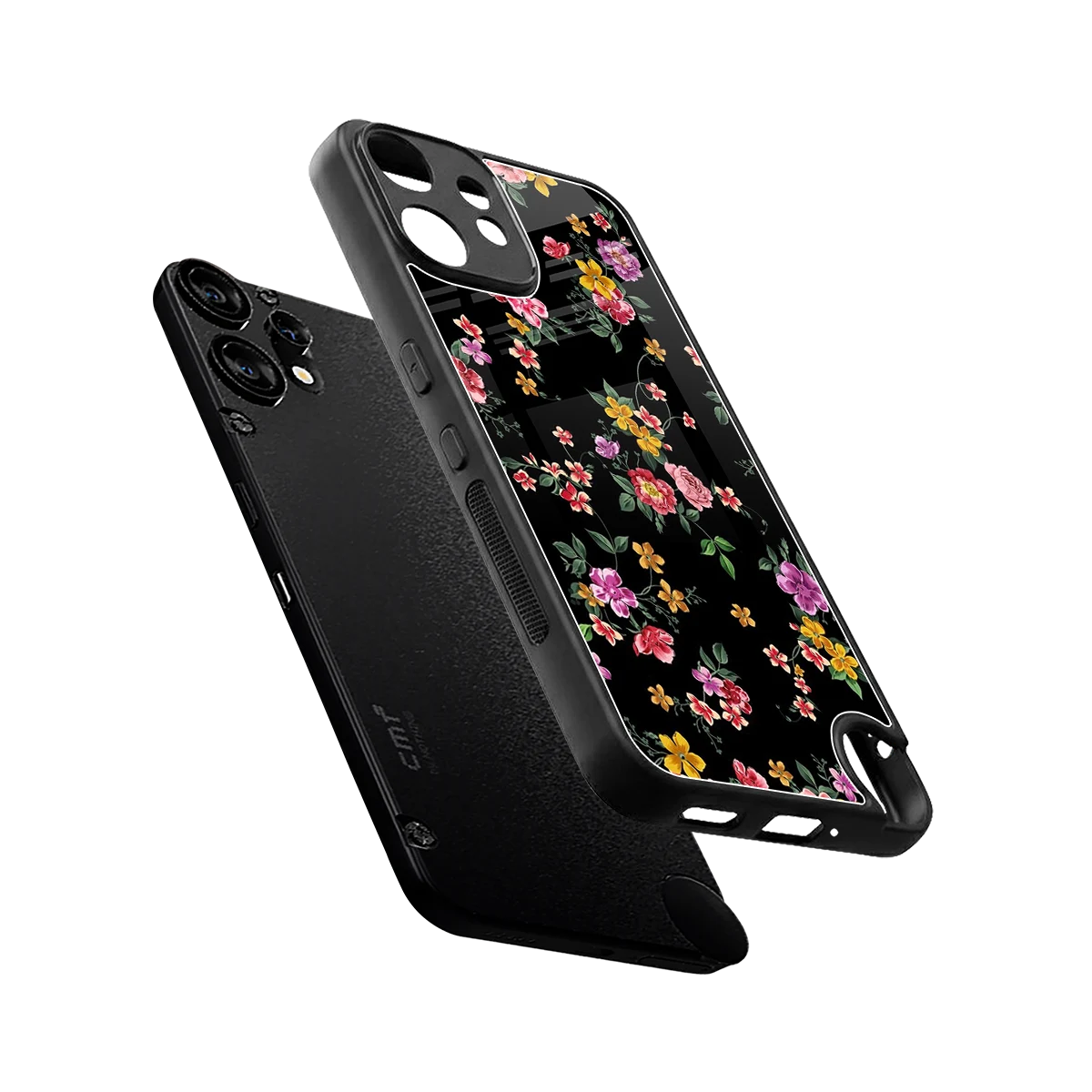 Petal Parade sleek cmf nothing phone 2 pro cover with tempered glass back and TPU edges