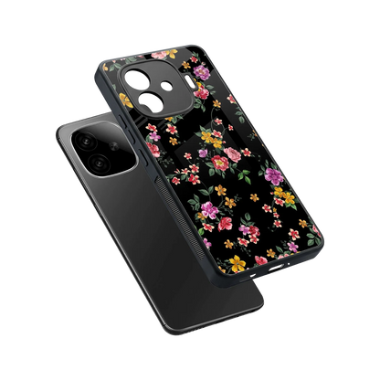 Petal Parade sleek iqoo neo 10r 5g cover with tempered glass back and TPU edges