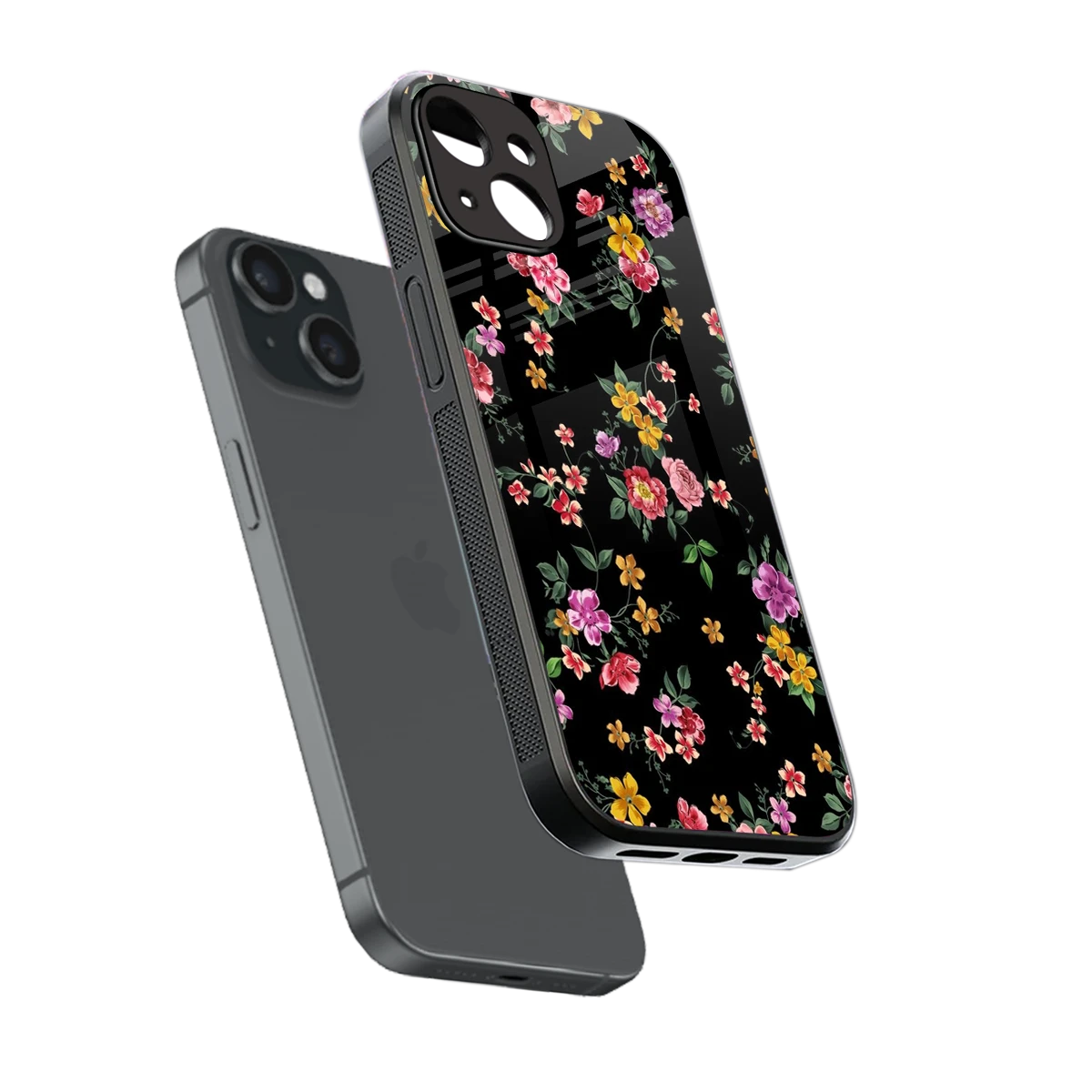 Petal Parade sleek iphone 13 cover with tempered glass back and TPU edges