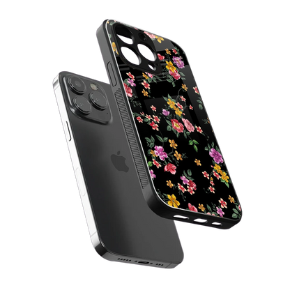 Petal Parade sleek iphone 15 pro cover with tempered glass back and TPU edges