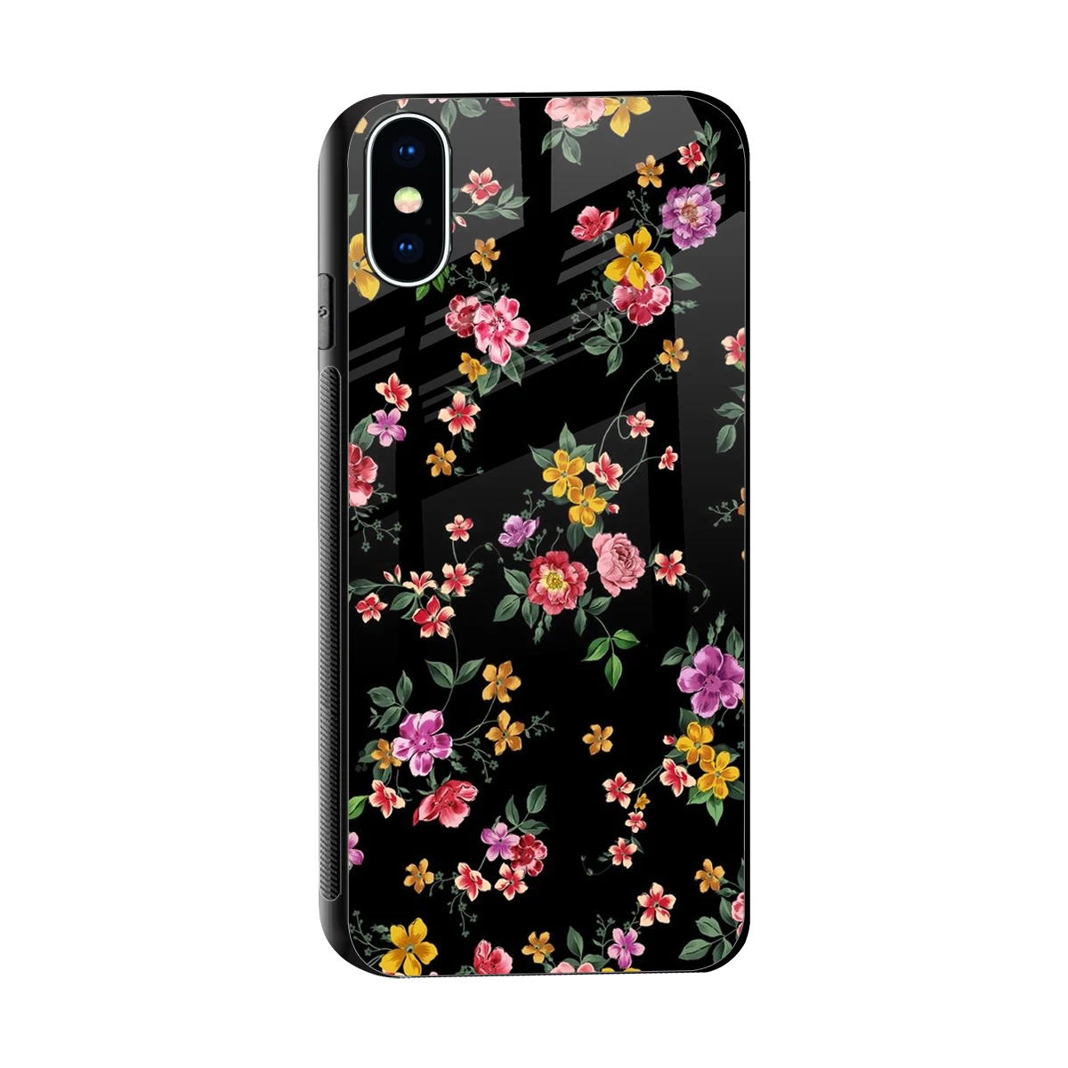 Petal Parade sleek iphone xs cover with tempered glass back and TPU edges