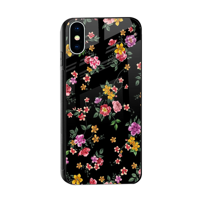 Petal Parade sleek iphone xs cover with tempered glass back and TPU edges