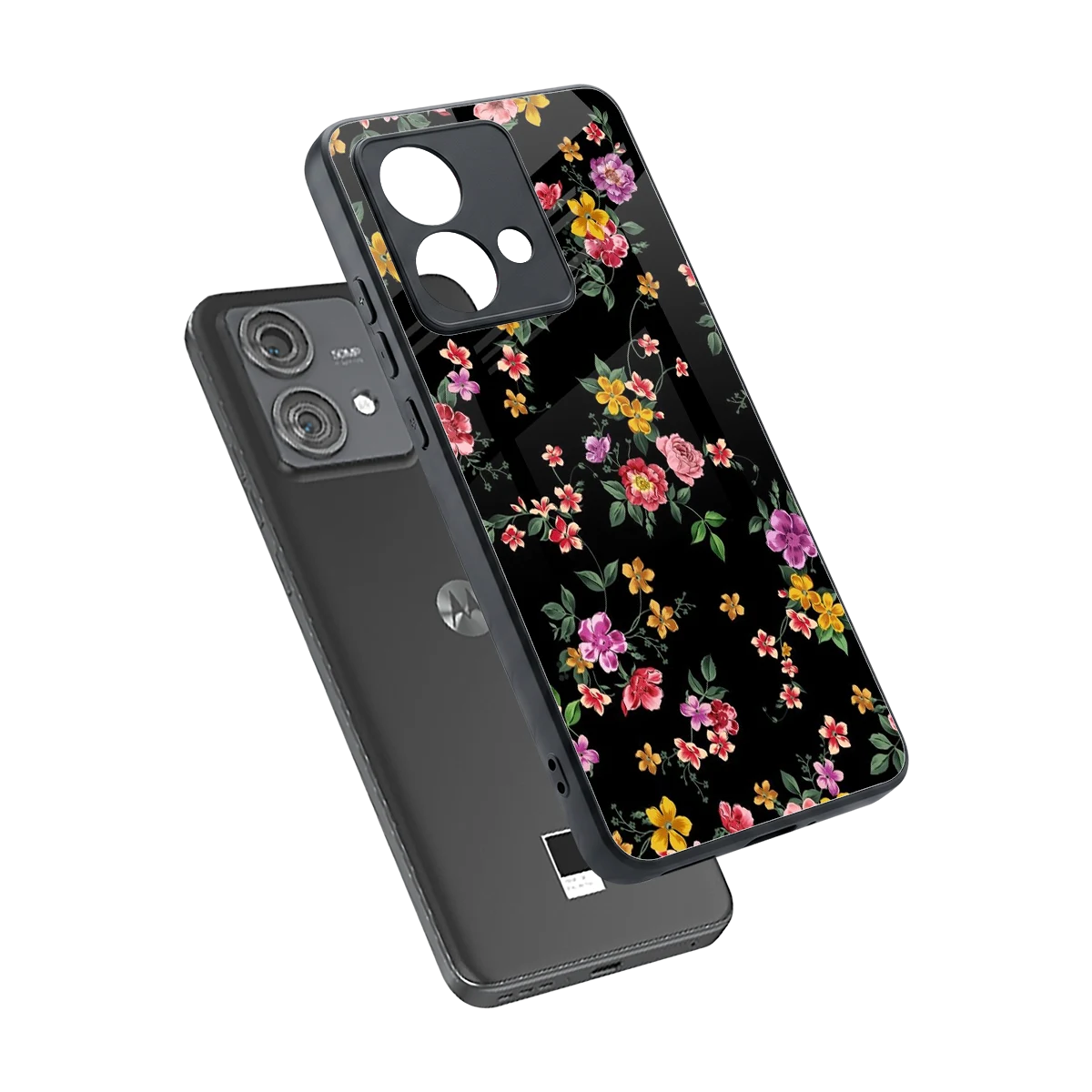 Petal Parade sleek motorola edge 40 neo 5g cover with tempered glass back and TPU edges