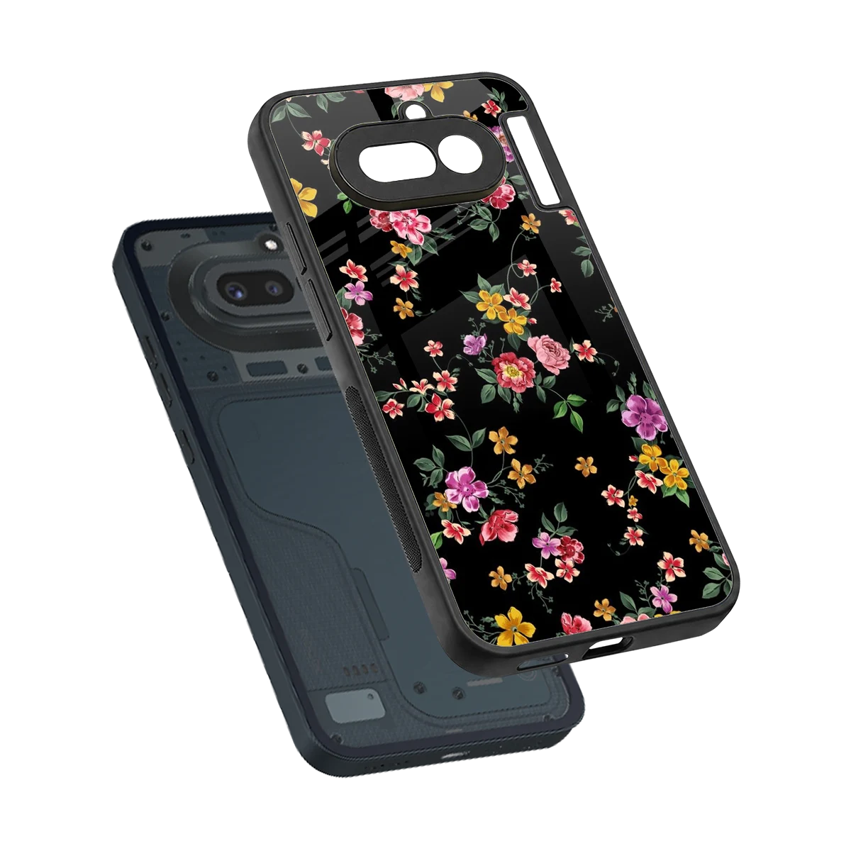 Petal Parade sleek nothing phone 4a cover with tempered glass back and TPU edges