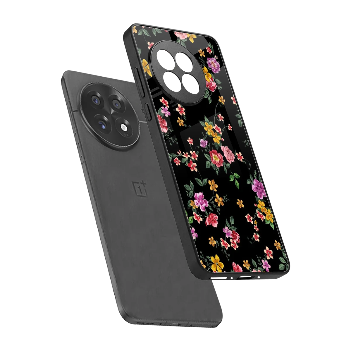 Petal Parade sleek oneplus 13r cover with tempered glass back and TPU edges