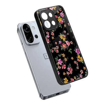 Petal Parade sleek oneplus 13s cover with tempered glass back and TPU edges