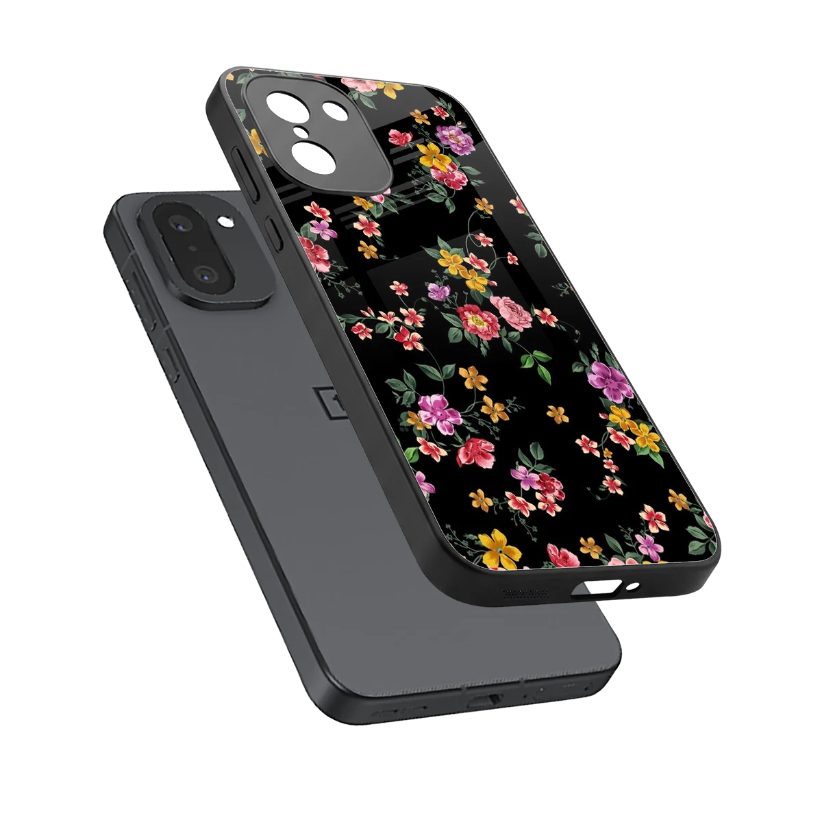 Petal Parade sleek oneplus 15r cover with tempered glass back and TPU edges