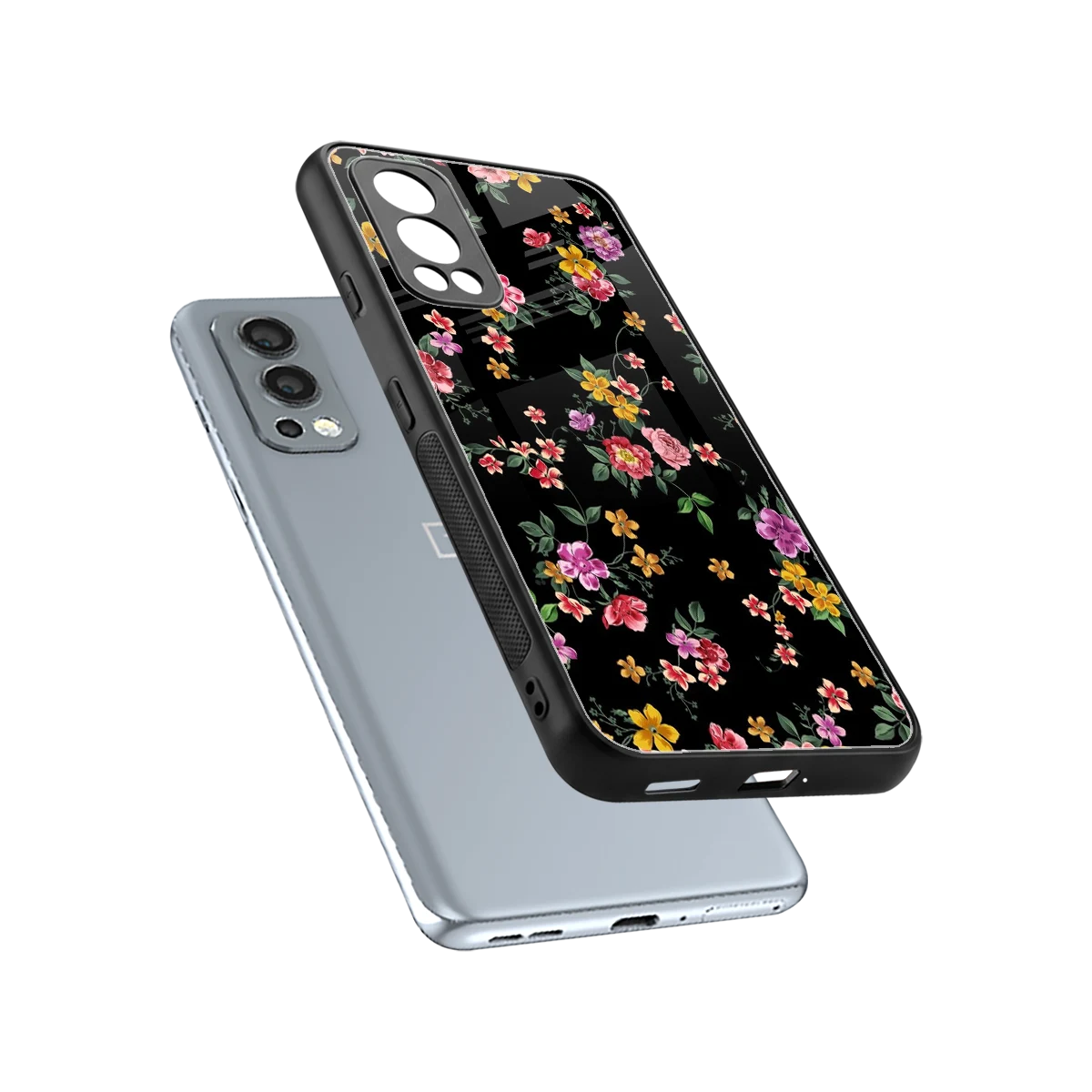 Petal Parade sleek oneplus nord 2 cover with tempered glass back and TPU edges