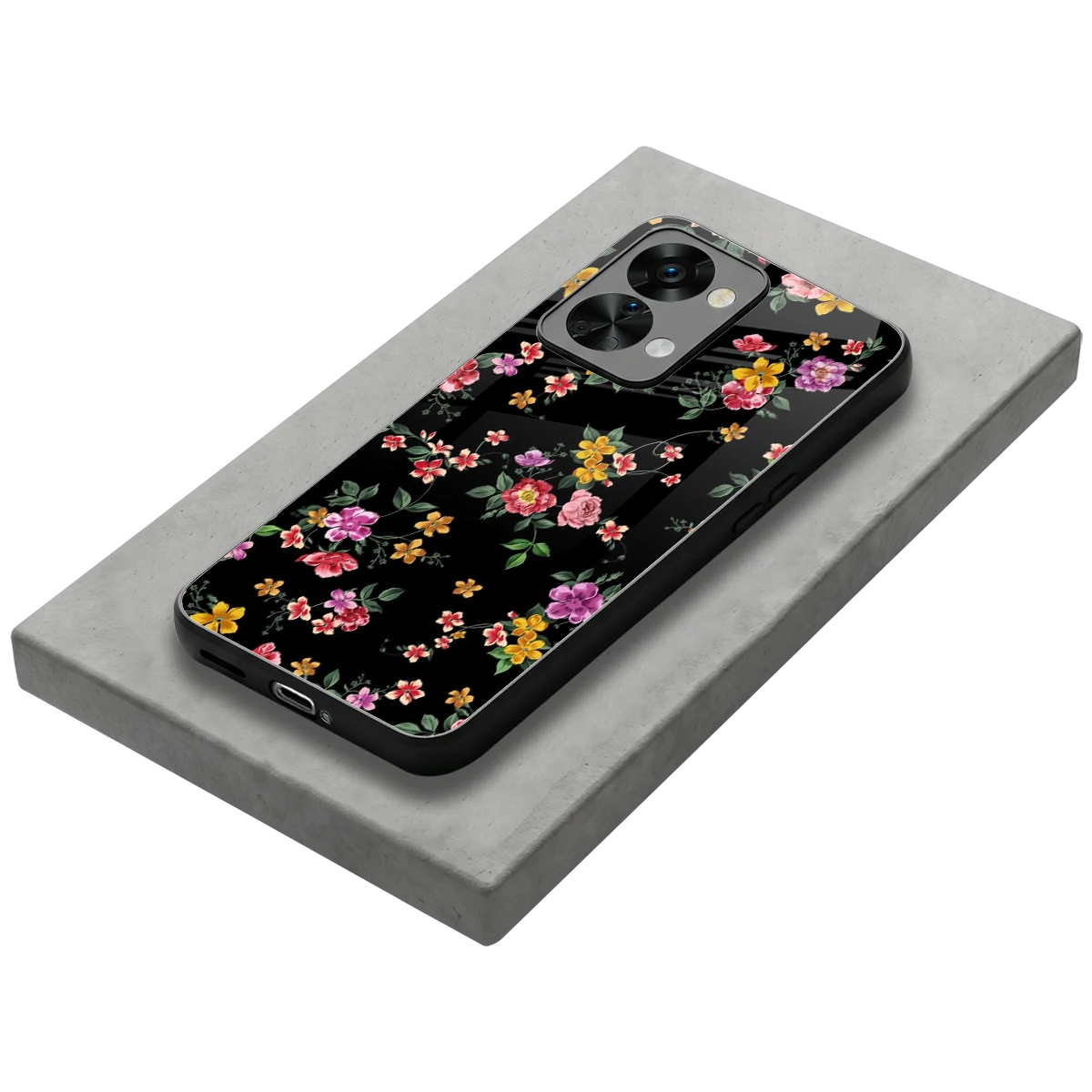Petal Parade stylish phone case for oneplus nord 2t | glossy glass and slim fit