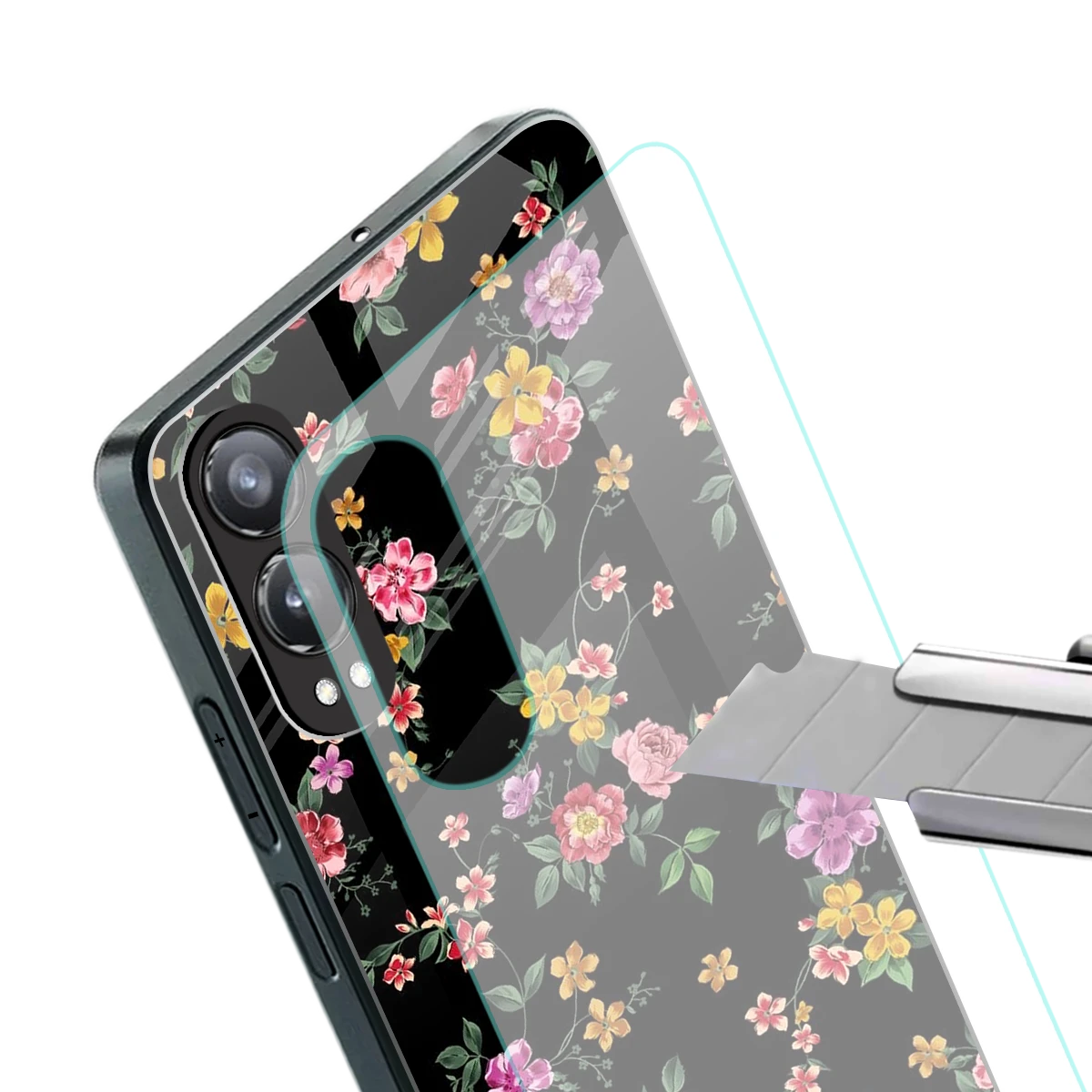 Petal Parade stylish phone case for oneplus nord ce 4 lite | glossy glass and slim fit